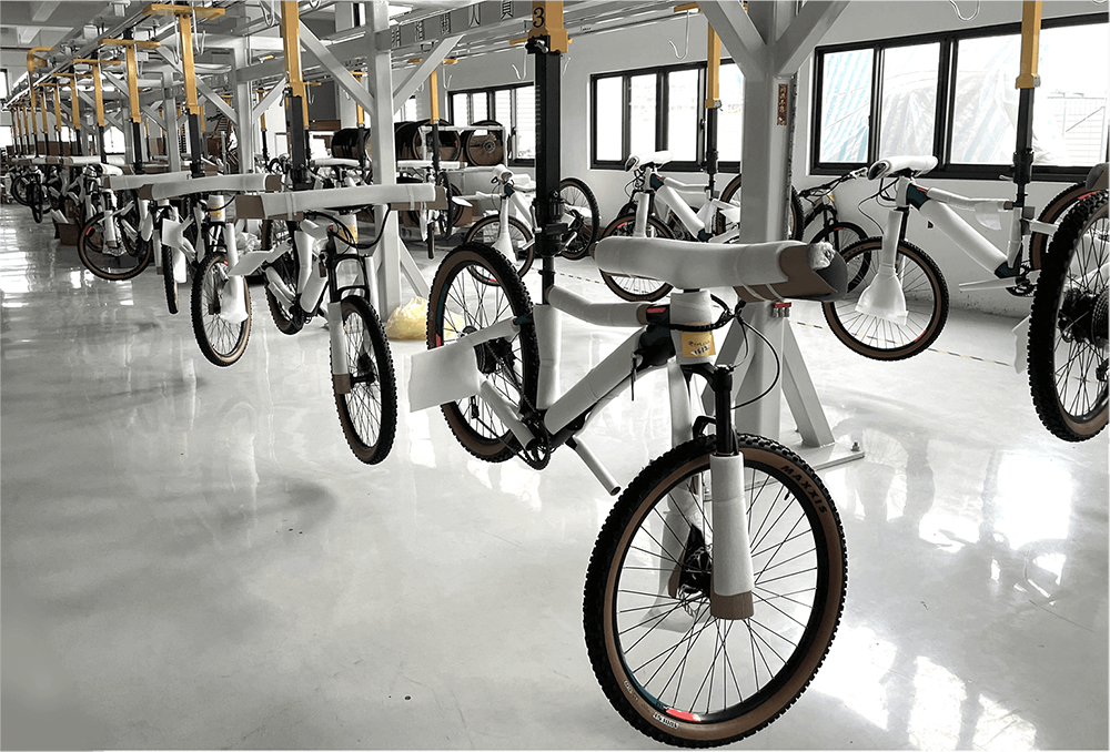 Bike Assembly Factory: Upright/Vertical Assembly Line